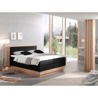 BOXSPRINGBETT 200/200 cm  in Eichefarben, Dunkelgrau  - Eichefarben/Dunkelgrau, MODERN, Holz/Kunststoff (200/200cm) - MID.YOU