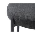 HOCKER Webstoff Dunkelgrau  - Dunkelgrau/Schwarz, Basics, Textil/Metall (43,5/48/43,5cm) - Xora