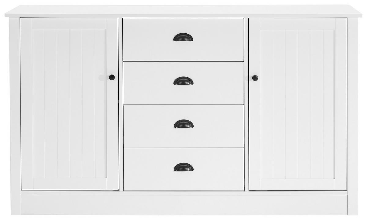 SIDEBOARD  in 140/80/39 cm  - Schwarz/Weiß, LIFESTYLE, Holzwerkstoff/Metall (140/80/39cm) - MID.YOU