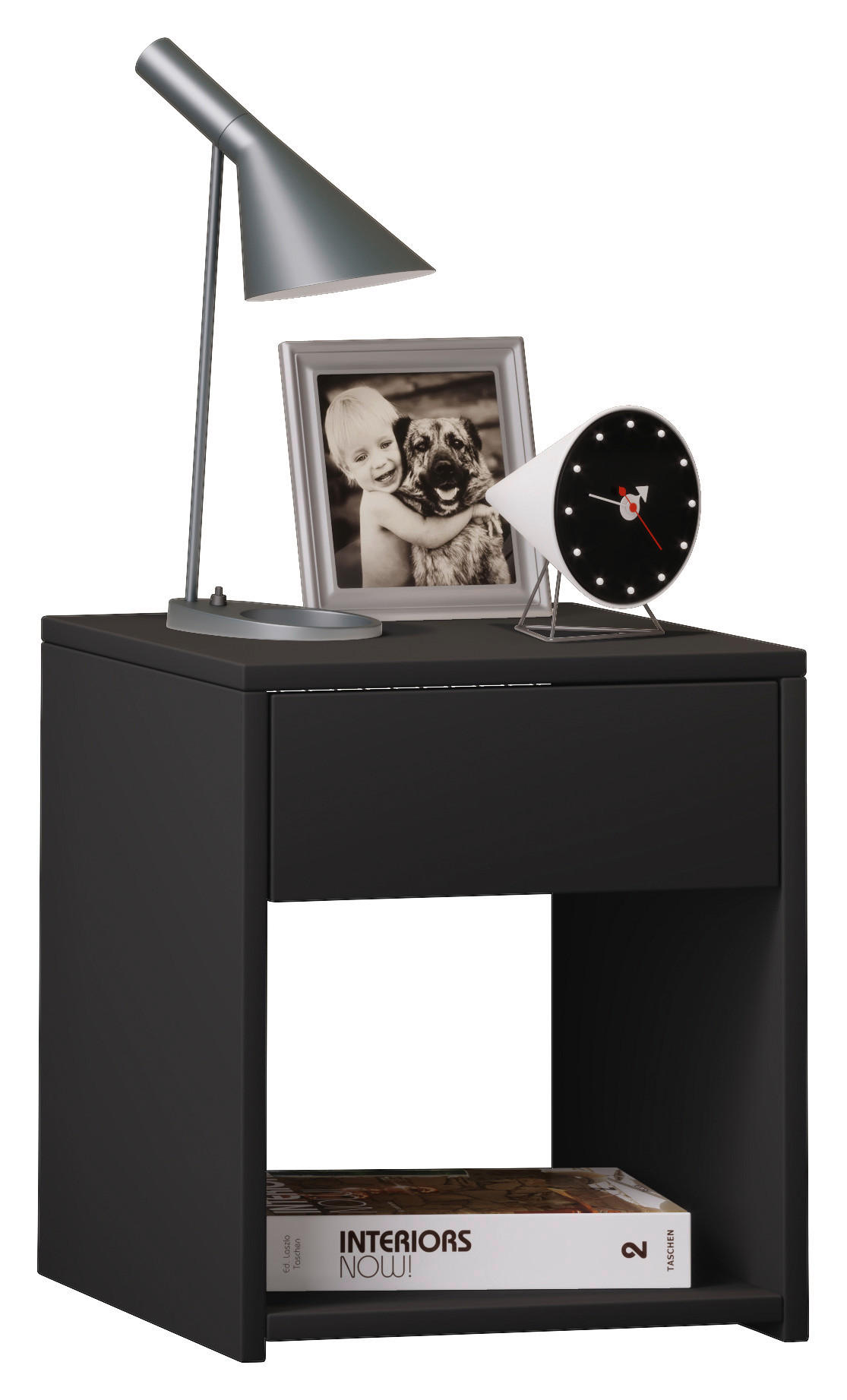 SÄNGBORD i svart  - svart, Klassisk, trämaterial (35/40/35cm) - MID.YOU