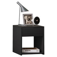 NACHTKÄSTCHEN 35/40/35 cm  in Schwarz  - Schwarz, KONVENTIONELL, Holzwerkstoff (35/40/35cm) - MID.YOU