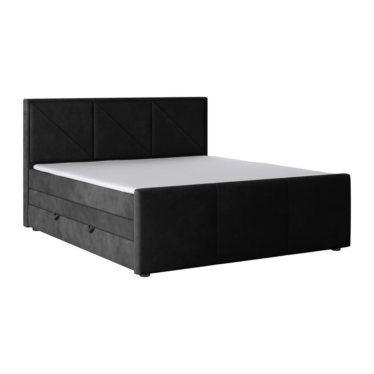 BOXSPRINGBETT 180/200 cm  in Schwarz  - Schwarz, MODERN, Karton/Holzwerkstoff (180/200cm) - MID.YOU
