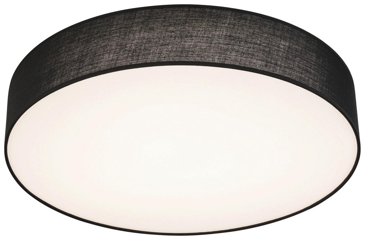 LED-DECKENLEUCHTE - Schwarz/Weiß, Trend, Kunststoff/Textil (60/11cm) - Novel
