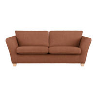 3-SITS SOFFA i chenille kopparfärgad  - naturfärgad/kopparfärgad, trä/textil (216/70-85/95cm) - MID.YOU