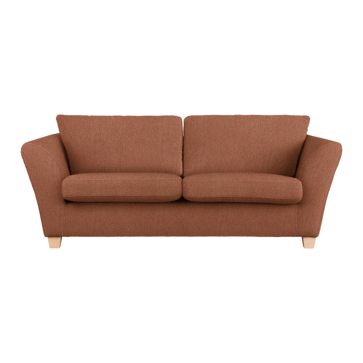 3-SITS SOFFA i chenille kopparfärgad  - naturfärgad/kopparfärgad, trä/textil (216/70-85/95cm) - MID.YOU