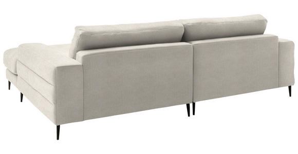 ECKSOFA  in Flachgewebe Naturfarben  253/177 cm  - Schwarz/Naturfarben, Design, Textil/Metall (253/177cm) - Dieter Knoll