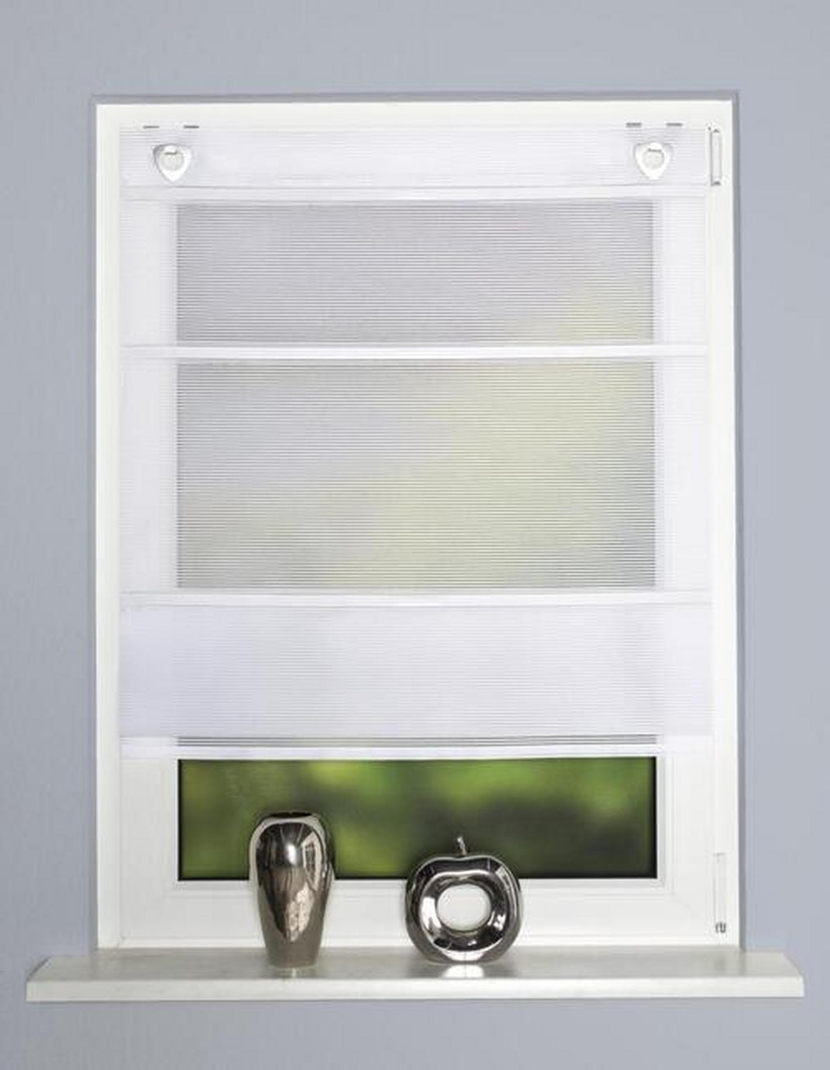 MAGNETROLLO  halbtransparent  60/130 cm    - Weiß, Basics, Textil (60/130cm) - Novel