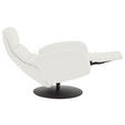 RELAXSESSEL in Leder Weiß  - Schwarz/Weiß, Design, Leder/Metall (76/108/86cm) - Dieter Knoll