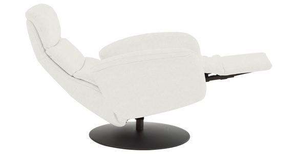 RELAXSESSEL in Leder Weiß  - Schwarz/Weiß, Design, Leder/Metall (76/108/86cm) - Dieter Knoll