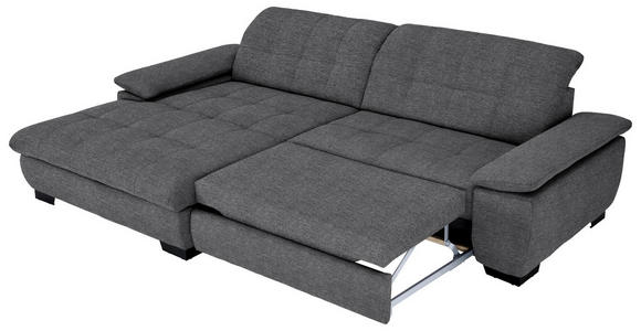 ECKSOFA  in Webstoff Dunkelgrau  180/265 cm  - Dunkelgrau/Schwarz, Design, Textil/Metall (180/265cm) - Carryhome