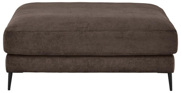 HOCKER in Textil Taupe  - Taupe/Schwarz, Design, Textil/Metall (120/43/90cm) - Dieter Knoll