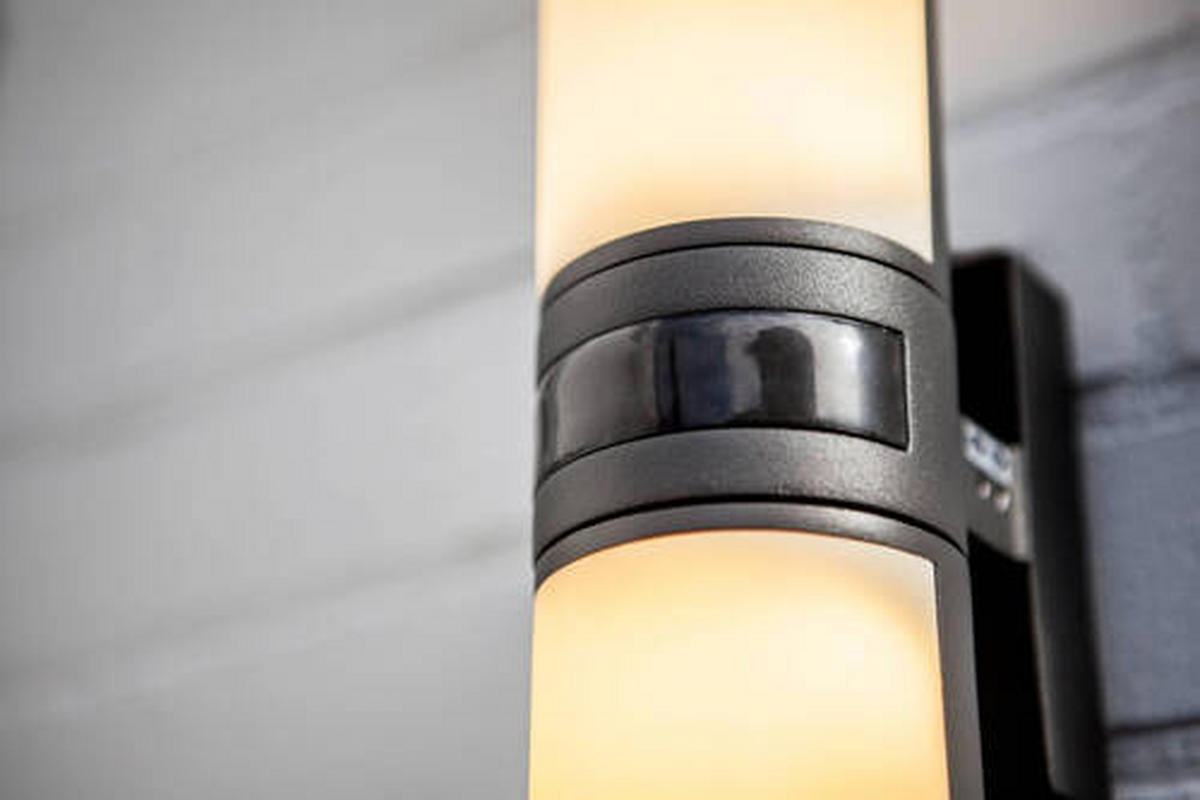 AUßENWANDLEUCHTE Cyra 7,8/24,5/12 cm   - Anthrazit/Weiß, Design, Kunststoff/Metall (7,8/24,5/12cm)
