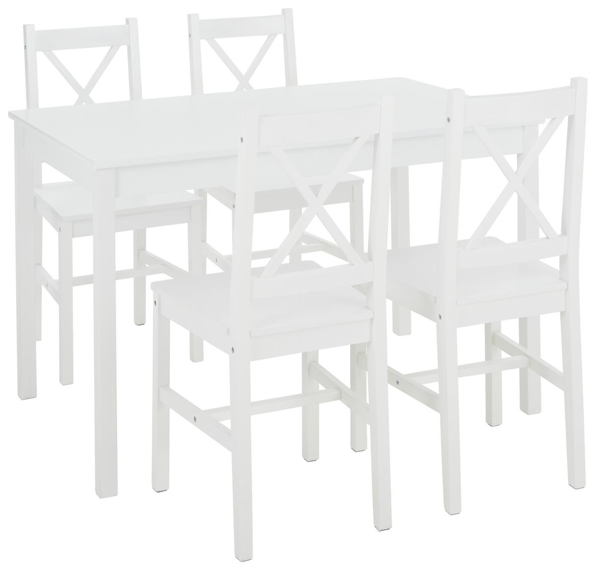 TISCHGRUPPE Weiß  - Weiß, LIFESTYLE, Holz (118/75/74cm) - MID.YOU