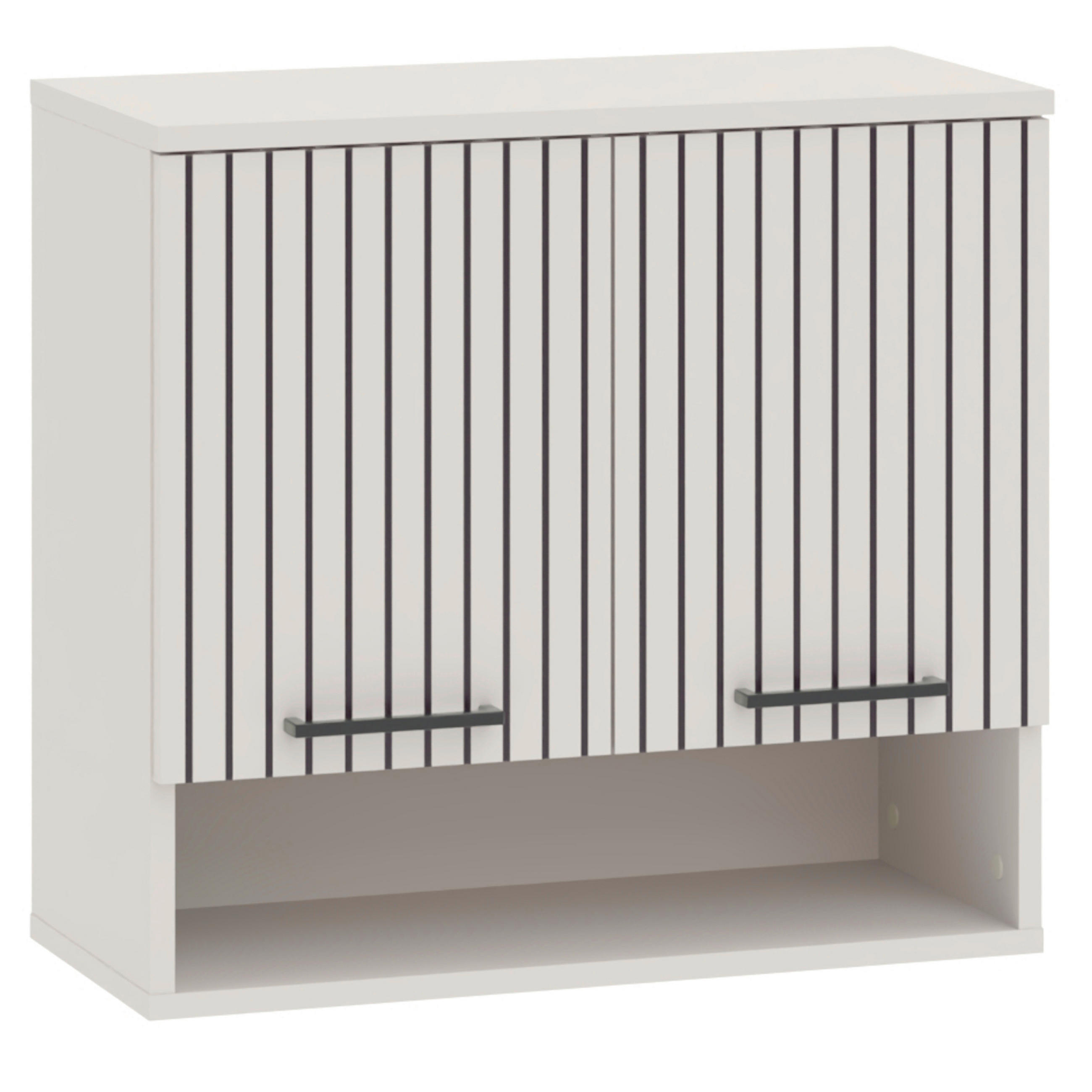 HÄNGESCHRANK 60/56/30 cm  - Kaschmir/Schwarz, Trend, Holzwerkstoff/Metall (60/56/30cm) - Respekta