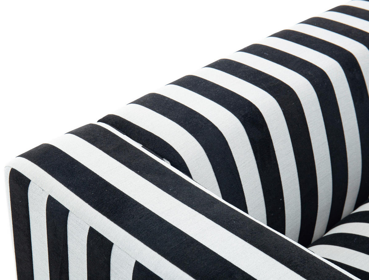 SESSEL in Webstoff Schwarz, Weiß  - Schwarz/Weiß, Design, Kunststoff/Textil (129/66/95cm) - Livetastic