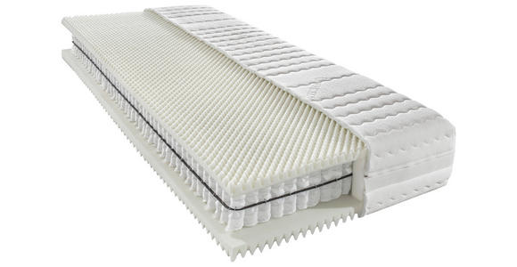 TASCHENFEDERKERNMATRATZE ORTHO STAR PLUS 160/200 cm Höhe ca. 26 cm  - Weiß, KONVENTIONELL, Textil (160/200cm) - Novel