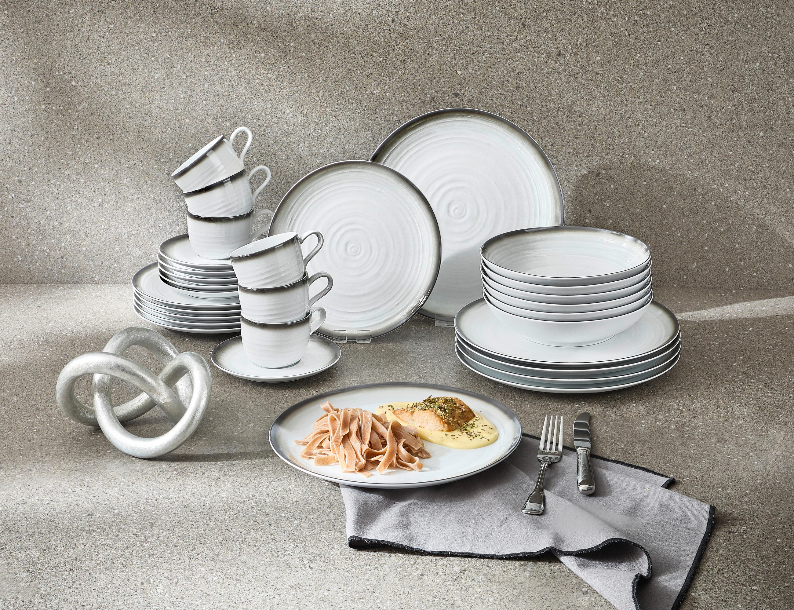 KAFFEESERVICE Braun, Beige 18-teilig Terra  - Beige/Braun, LIFESTYLE, Keramik (5kg) - Seltmann Weiden