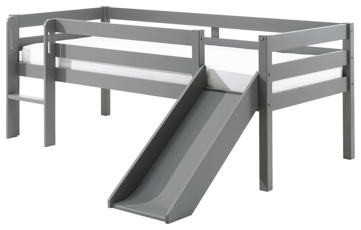 SPIELBETT Rollrost, Absturzsicherung 90/200 cm  in Grau  - Grau, MODERN, Holz/Holzwerkstoff (90/200cm) - MID.YOU