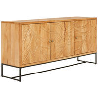 SIDEBOARD  160/75/40 cm  - Goldfarben/Schwarz, Natur, Holz/Metall (160/75/40cm) - Livetastic