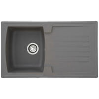 SPÜLE 1712BOSTON86X50G  - Grau, Trend, Glas/Kunststoff (86/20/50cm) - Respekta