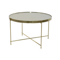 COUCHTISCH Spiegelglas 62,5/62,5/38 cm rund Champagner  - Champagner, Design, Glas/Metall (62,5/62,5/38cm) - MID.YOU