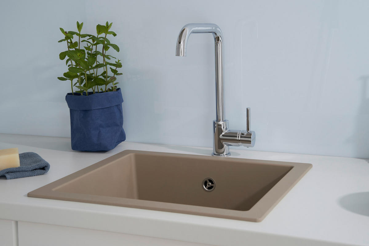 SPÜLE 1712OHIO50X44B  - Beige, Trend, Glas/Kunststoff (50/19/44cm) - Respekta