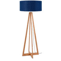 STEHLEUCHTE Skandinavisch 60/158 cm  - Blau/Naturfarben, Trend (60/158cm) - Good & Mojo