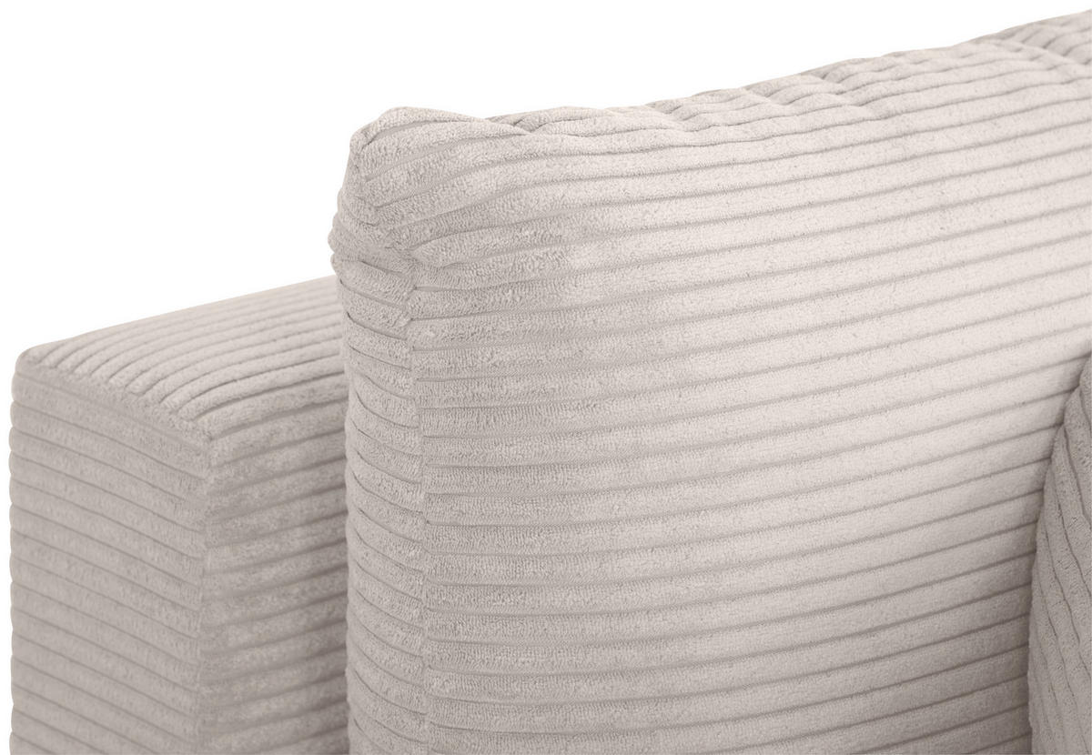 ECKSOFA in Cord Weiss  - Weiss, Design, Textil (250/151cm) - MID.YOU
