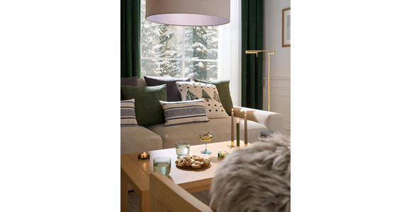 MEGASOFA  in Cord Creme  - Creme/Schwarz, MODERN, Kunststoff/Textil (278/93/112cm) - Carryhome