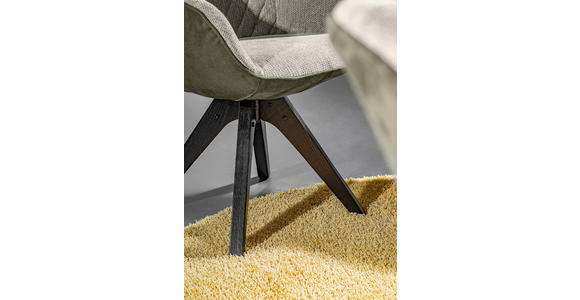 ARMLEHNSTUHL in Holz, Textil Grün, Schwarz - Schwarz/Grün, LIFESTYLE, Holz/Textil (60/83/65cm) - Landscape