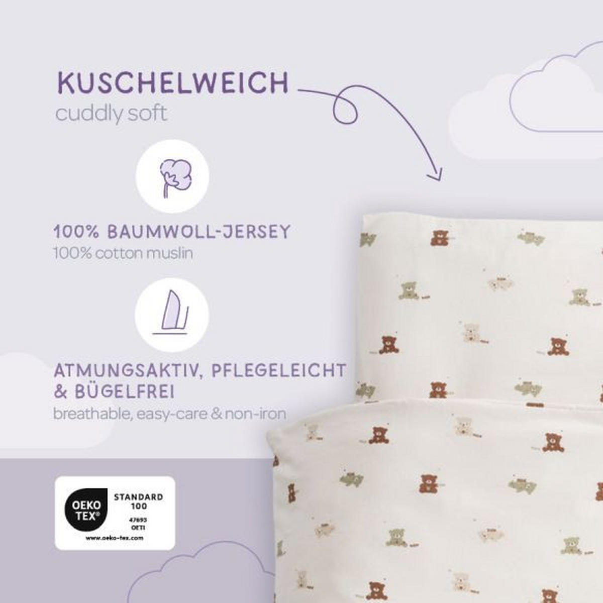 KINDERBETTWÄSCHE 80/80 cm  - Multicolor, Basics, Textil (80/80cm) - Träumeland