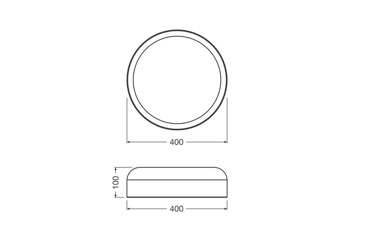 LED-DECKENLEUCHTE 40/12 cm   - Hellbraun, Natur, Naturmaterialien/Metall (40/12cm) - Osram