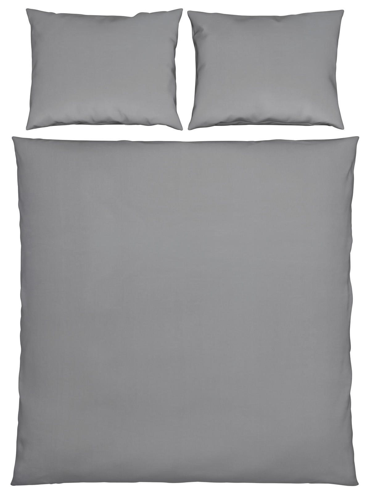 POSTEĽNÁ BIELIZEŇ, satén, sivá, 200/200 cm - sivá, Basics, textil (200/200cm) - Novel