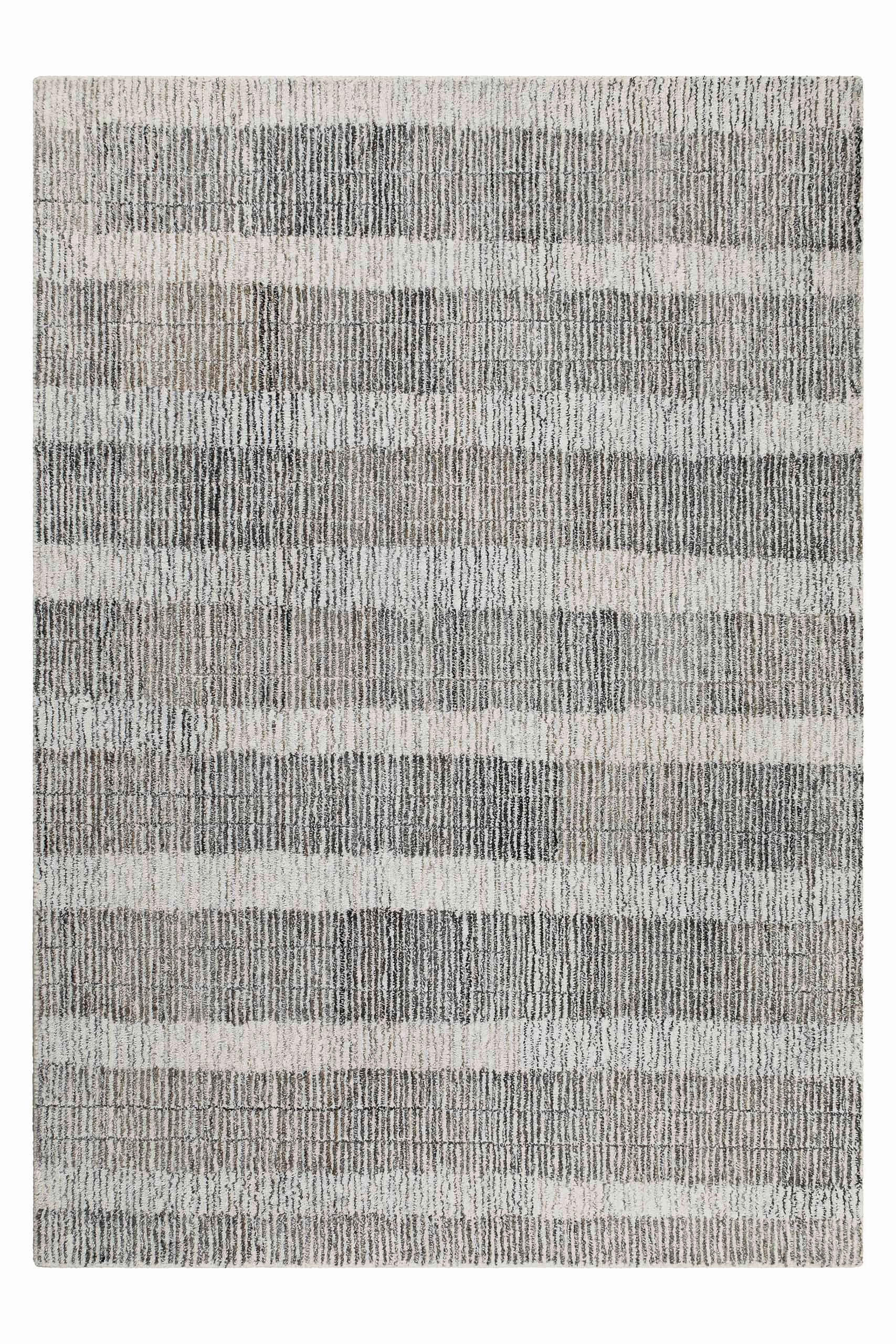 Wecon Home Flachwebeteppich Hamptons Forty Creme, Dunkelgrau 80x300 cm