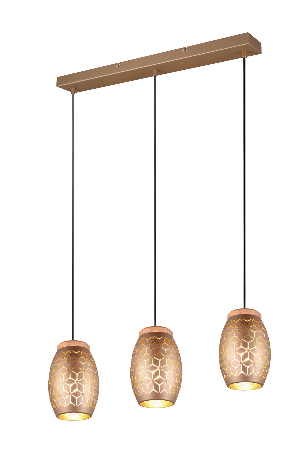 PENDUL - maro/auriu, Konventionell, lemn/metal (71/15/150cm)