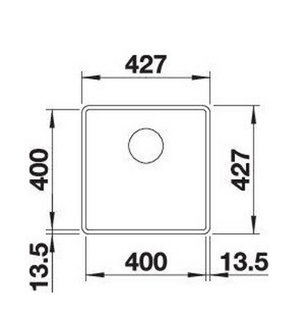 SPÜLE Subline  - Grau, Basics, Stein (42,7/20,2/42,7cm) - Blanco