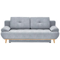 SCHLAFSOFA  in Flachgewebe Grau  - Beige/Naturfarben, Design, Holz/Textil (200/71/95cm) - Novel
