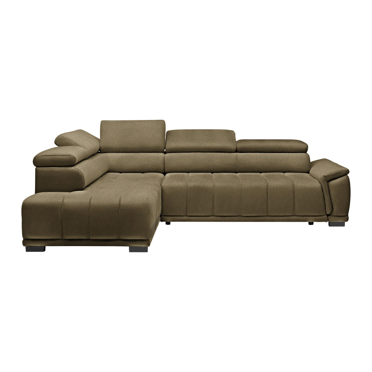 HÖRNSOFFA i chenille, vävt tyg taupe  - svart/taupe, Modern, textil/plast (106/283cm) - MID.YOU