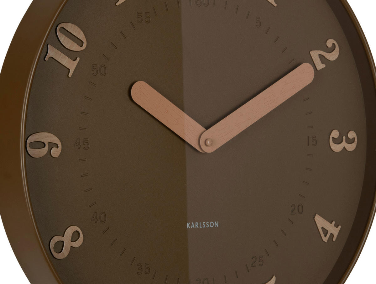 WANDUHR Amena Mokka  - Mokka, Basics, Kunststoff (40cm) - Karlsson