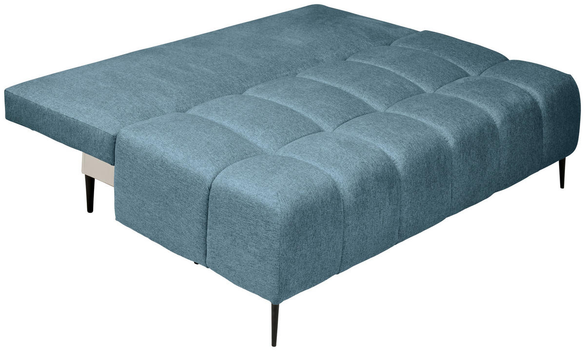 ZOFA S POSTELJNO FUNKCIJO,  modra tekstil  - modra/črna, Moderno, kovina/tekstil (204/90/95cm) - MID.YOU