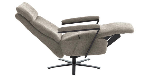 RELAXSESSEL in Textil Beige - Beige/Schwarz, Design, Textil/Metall (68/117/85cm) - Cantus