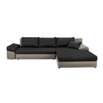 ECKSOFA in Webstoff Schwarz, Beige  313/215 cm  - Beige/Schwarz, Design, Kunststoff/Textil (313/215cm) - Carryhome