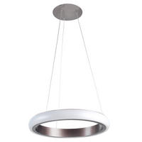 LED-HÄNGELEUCHTE ANELLO 50/50/120 cm   - Hellbraun/Weiß, Design, Metall (50/50/120cm)