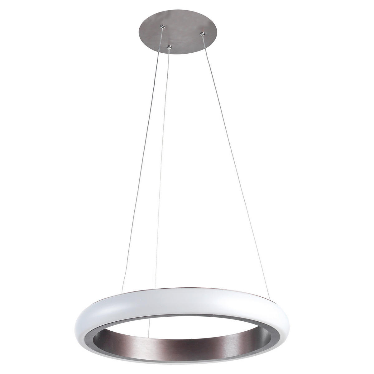 LED-HÄNGELEUCHTE ANELLO 50/50/120 cm   - Hellbraun/Weiß, Design, Metall (50/50/120cm)