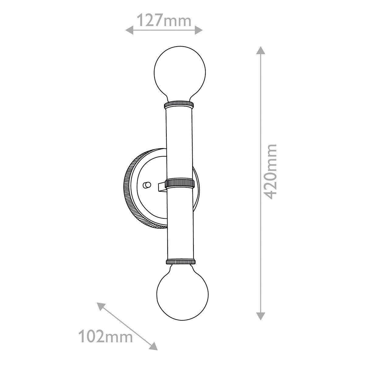 BADEZIMMER-WANDLEUCHTE Torche 42/12,7/10,2 cm  - Champagner, KONVENTIONELL, Metall (42/12,7/10,2cm) - Elstead Lighting