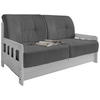 SCHLAFSOFA Cord Grau  - Weiß/Grau, MODERN, Holz/Textil (154/88/90cm) - Livetastic
