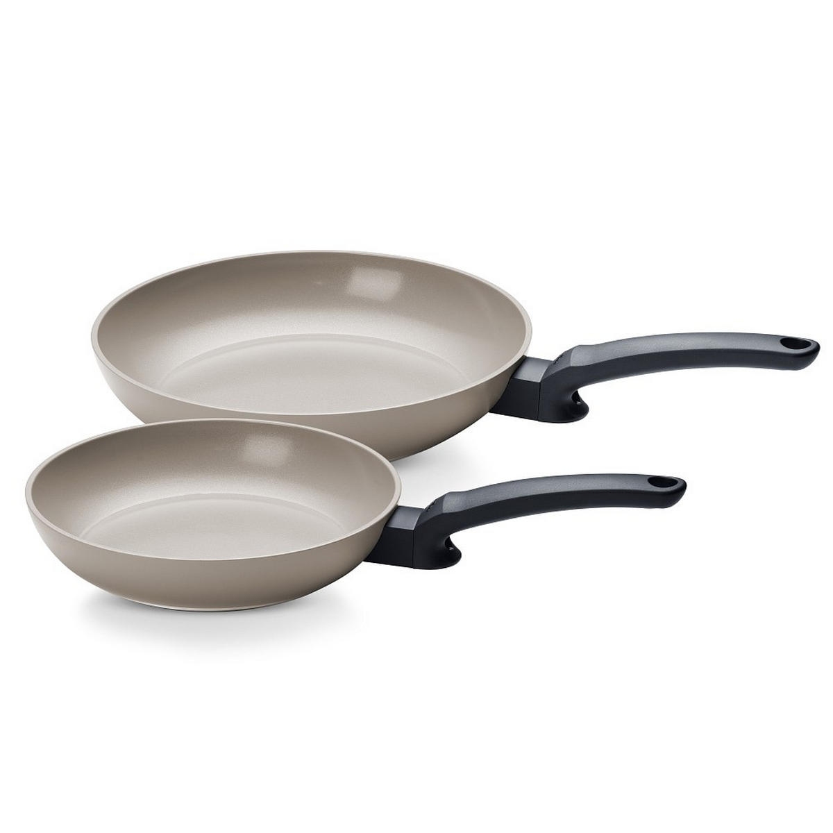 PFANNENSET recyceltes Aluminium 2-teilig  - Grau, Basics, Metall (24/28cm) - Fissler