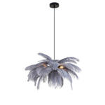 HÄNGELEUCHTE 55/120 cm  - Schwarz/Grau, Trend, Textil/Metall (55/120cm) - Novel