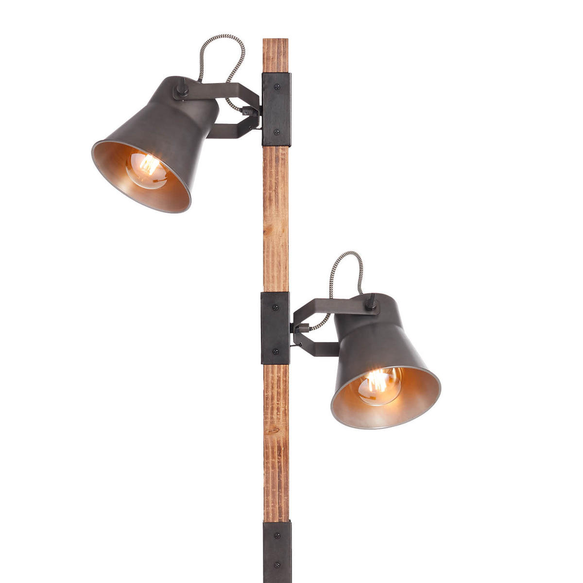 STEHLEUCHTE  51/153,5 cm   - Schwarz, Design, Holz/Metall (51/153,5cm) - Brilliant