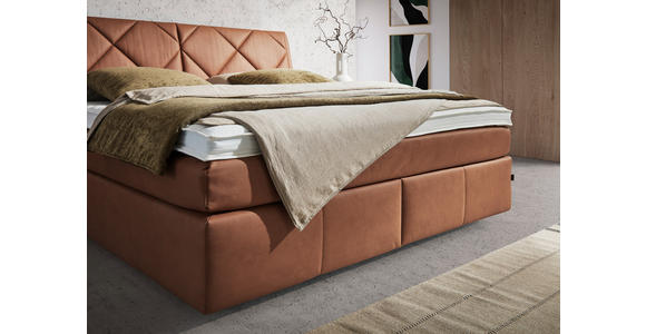 BOXSPRINGBETT 200/200 cm in Braun - Schwarz/Braun, KONVENTIONELL, Kunststoff/Textil (200/200cm) - Dieter Knoll